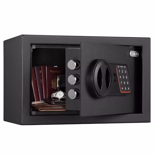 VonHaus 8.5L Electronic Safe Box with Digital Keypad and LED Indicators, Black, W/D/H: 20.0 x 31.0 x 20.0 cm – 2
