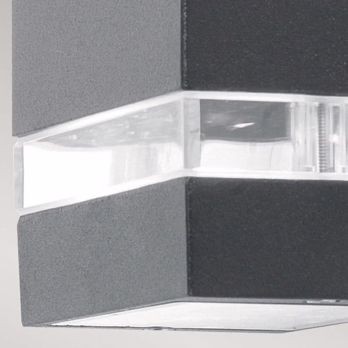 Netlighting Jannik LED 2 Light Outdoor Wall Light in Grey with Transparent Glass, IP44 – 3