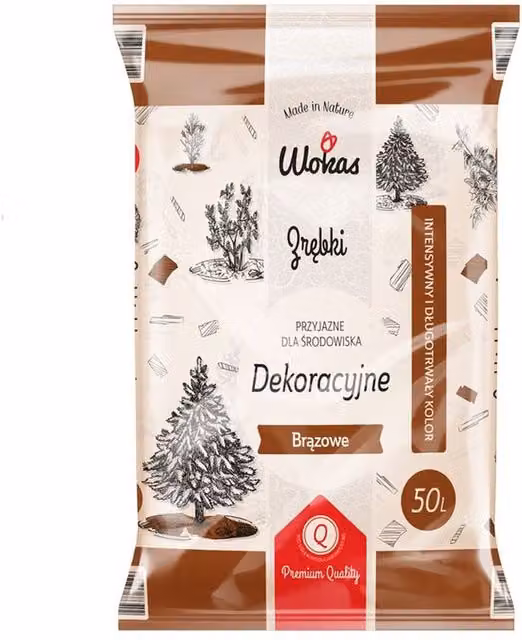 TRANS-PAL Brown Wood Chips Mulch for Ornamental Gardens, 50 l