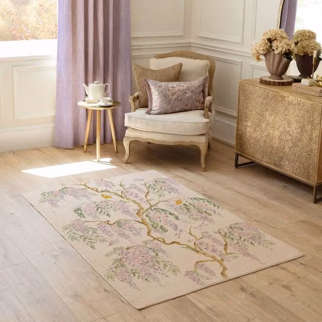 Voyage Maison Mariposa Meadows Floral Printed Viscose Rug, Multicolour, W: 150 cm, D: 220 cm – 1