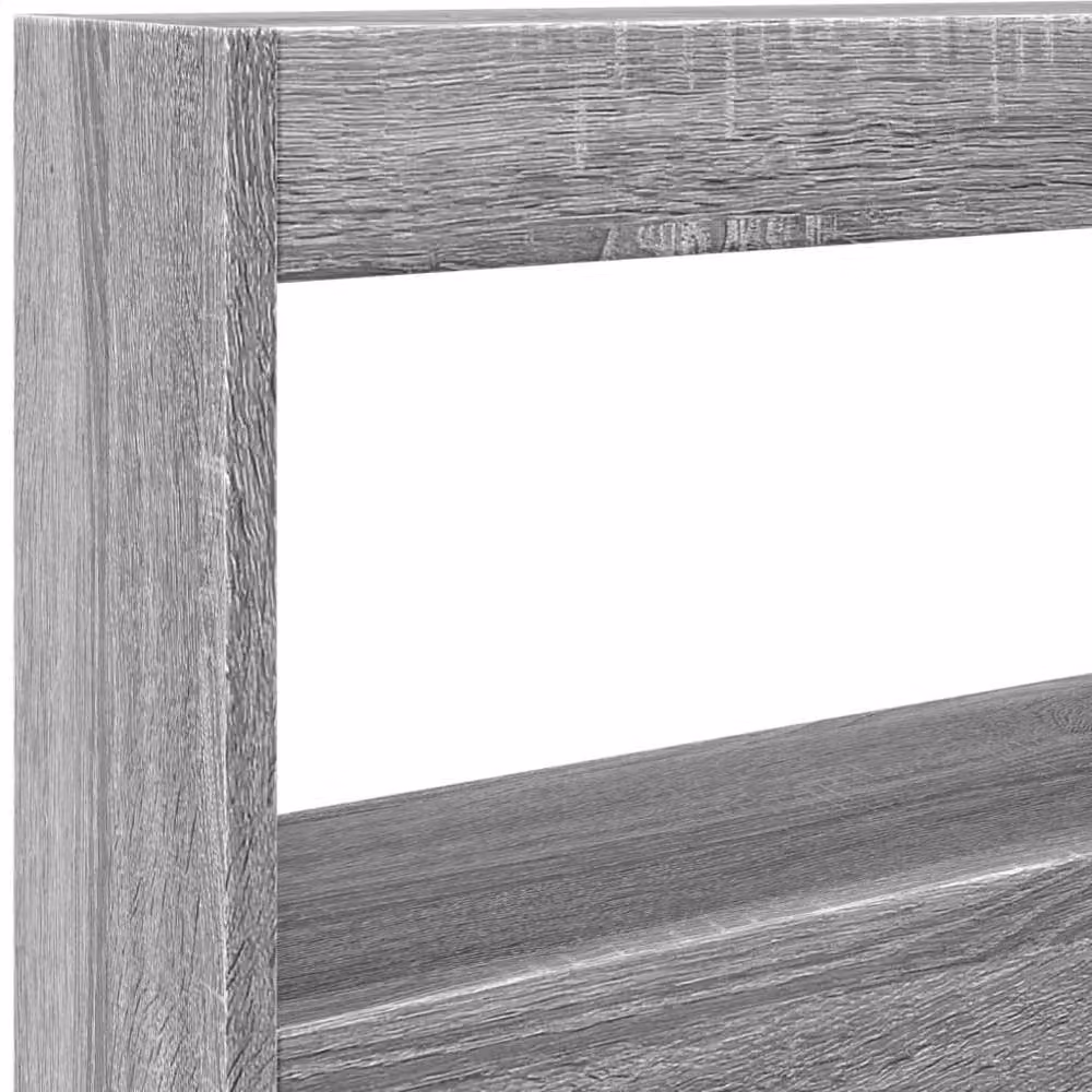 Berkfield Home Headboard Cabinet with LED in Grey Sonoma, W/D/H: 100 x 17 x 102 cm – 5