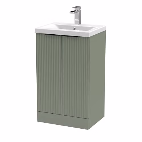 Balterley Green Floor Standing Bathroom Vanity Unit with Basin and Soft Close 2 Doors, W/D/H: 51 x 39 x 85 cm