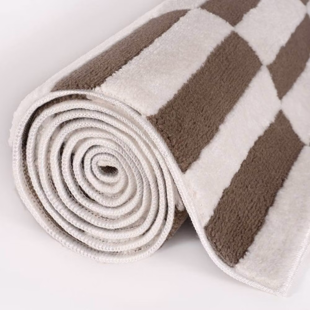 THE RUGS Loft Striped Soft Pile Living Room Area Rug in Taupe, W: 290 cm, D: 200 cm – 5
