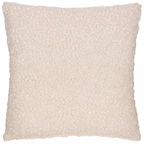 Yard Ulsmere Bouclé Square Cushion in Beige and White, W/D/H: 45 x 45 x 45 cm