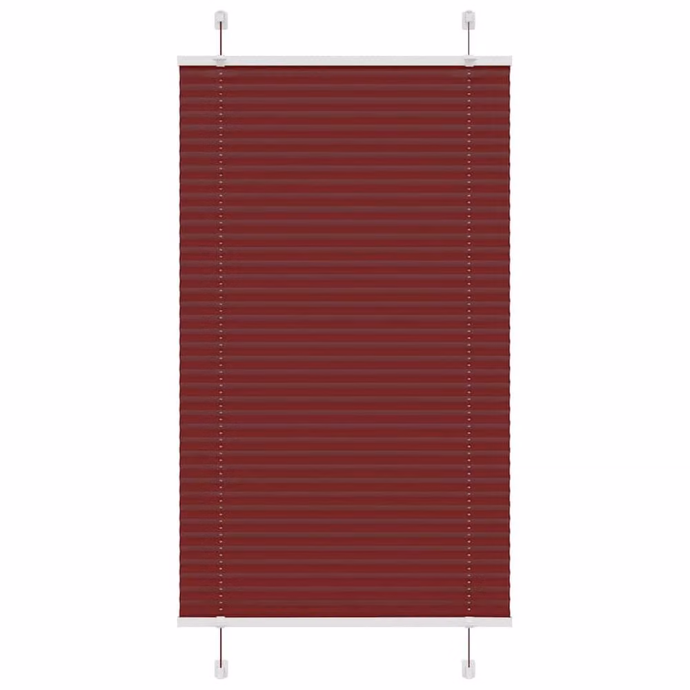 Berkfield Home Single Pleat Corded Blind in Bordeaux Red, W: 80 cm, H: 100 cm – 2