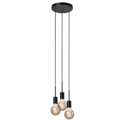 Nordlux Paco Industrial Pendant Light in Black Metal with E27 Socket – 2
