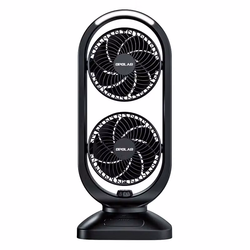 Leaper Dual-Layer USB Rechargeable Mini Fan with Remote Control, Oscillation and Timer in Black – 2