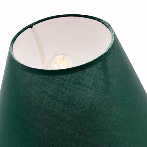 Happy Homewares Classic Cotton Coolie Lampshade in Green and White, W/D/H: 25 x 17 x 11 cm – 4
