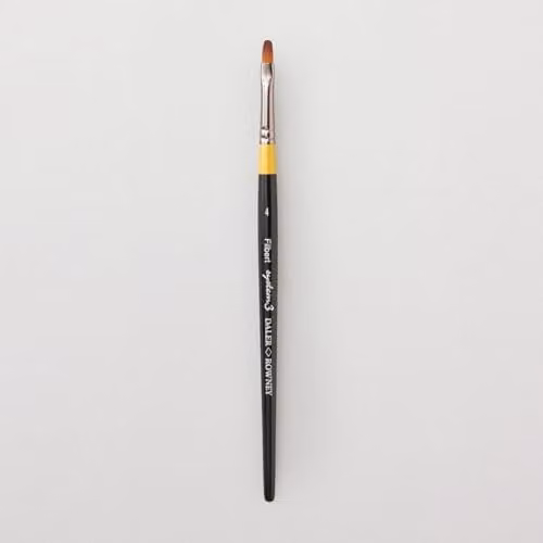 Daler-Rowney System3 Filbert Acrylic Brush with Synthetic Hair and Short Handle, Size 4, Multicolour – 1