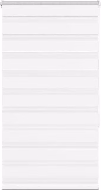 Berkfield Home White Zebra Day and Night Blind, W: 90 cm, H: 150 cm
