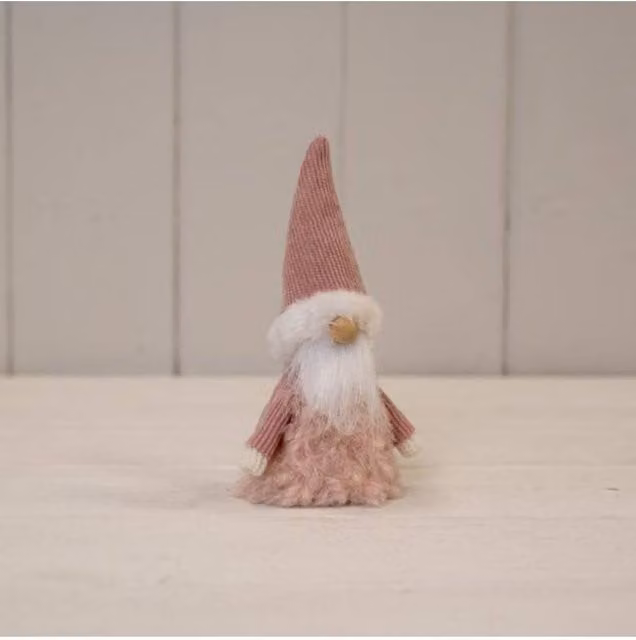 KDMD Pink Fabric Christmas Gonk with Fluffy Dress
