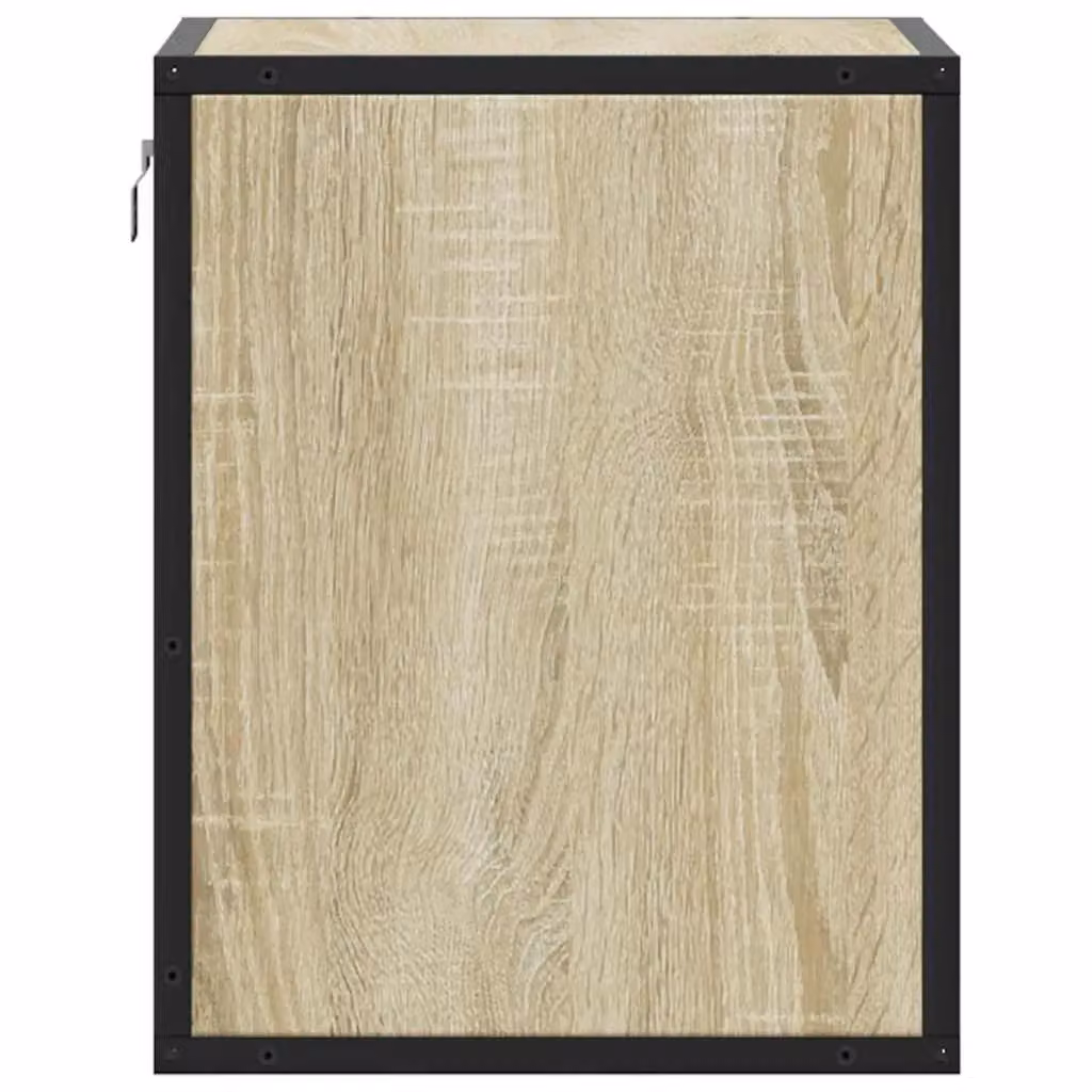 Berkfield Home Wall-mounted Bedside Cabinet in Sonoma Oak, Brown, W/D/H: 40 x 31 x 39.5 cm – 6