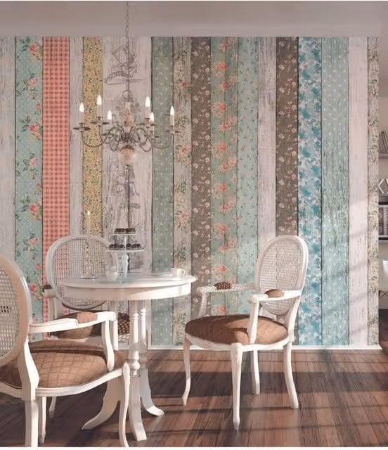 Origin Murals Vintage Picnic Blanket Wall Mural, Multicolour, W: 350 cm x H: 280 cm – 1