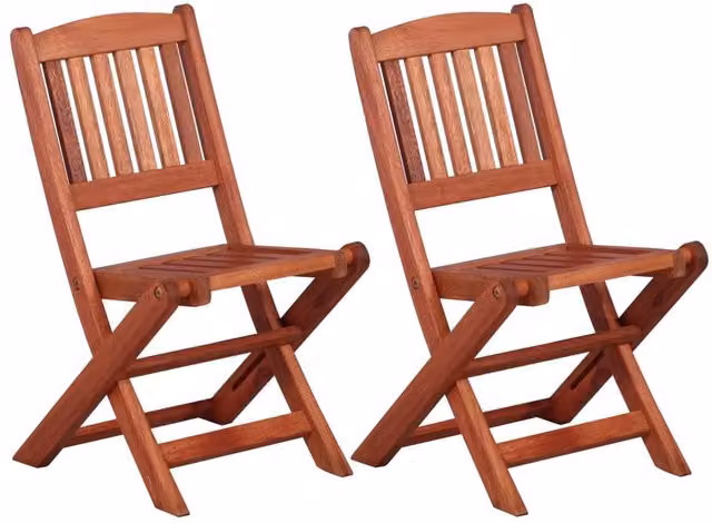 Berkfield Home Children's Dining Chairs, Set of 2, Solid Oiled Eucalyptus Wood, Brown