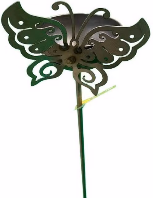 Poppyforge Pack of 3 Black Metal Dragonfly Garden Art Plant Stakes