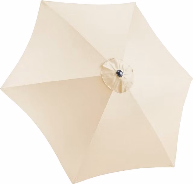 Christow Replacement Parasol Canopy in Beige and Yellow Polyester with UPF 30 Protection, Diameter: 270 cm