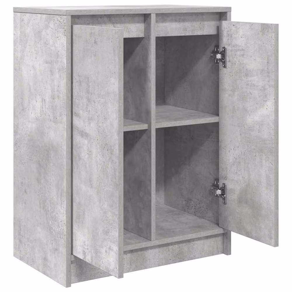Berkfield Home Sideboard in Concrete Grey, W/D/H: 57 x 34 x 76 cm – 2