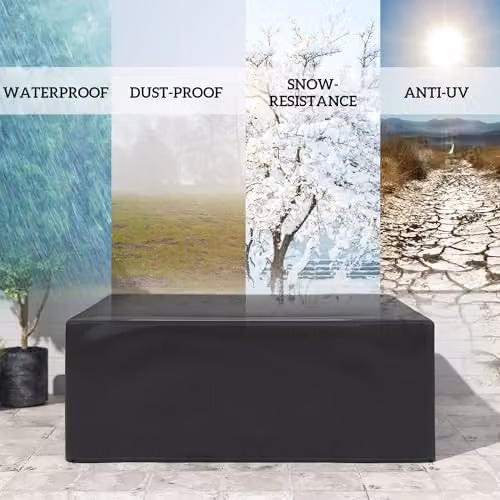 Outsunny Waterproof and Water-Repellent Black Garden Furniture Cover for Sofa Sets, W/D/H: 235 x 190 x 90 cm – 3