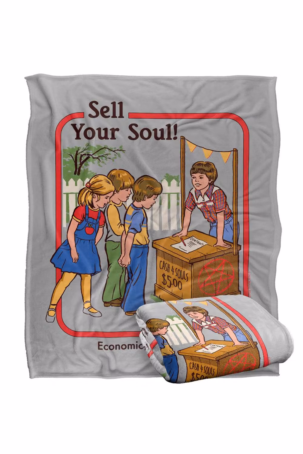 Steven Rhodes Sell Your Soul Multicolour Super Soft Fleece Throw Blanket W/D/H: 91 x 147 cm – 2