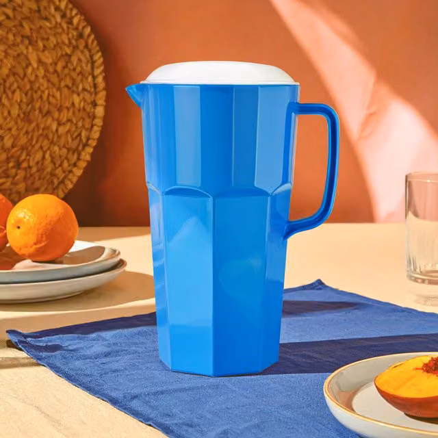 Orsina Blue and White 2L Jug with Lid and Ice Lip – 1