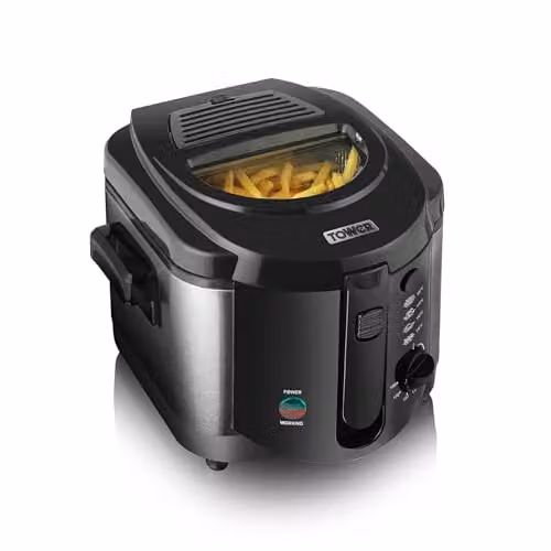 Tower T17001 Deep Fat Fryer with Adjustable Thermostat, 2L, 1500W, Black – 1