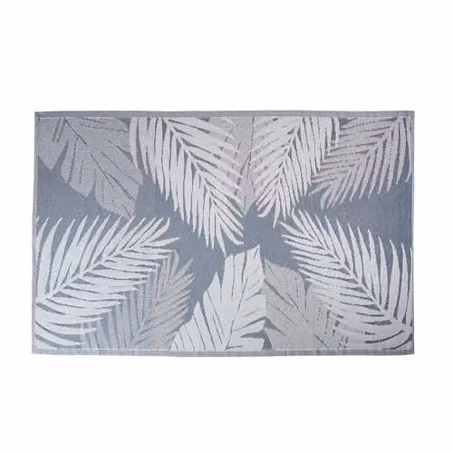 Coopers of Stortford Grey Floral Outdoor Garden Rug, W/D/H: 120 x 180 cm – 2