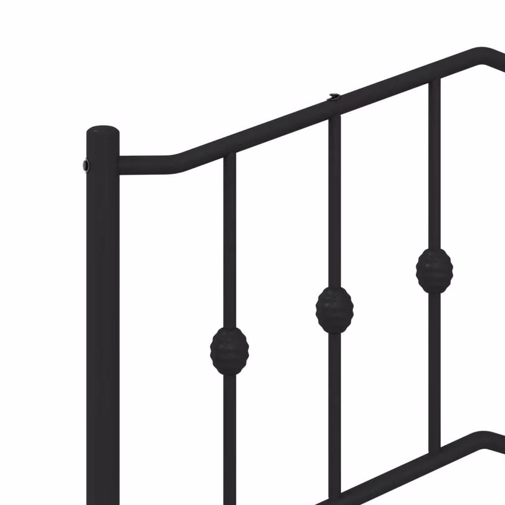 Berkfield Home Metal Headboard in Black, Width: 107 cm – 3