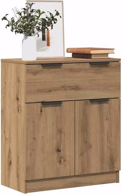 Berkfield Home Artisan Oak Sideboard in Brown, W/D/H: 60 x 30 x 70 cm