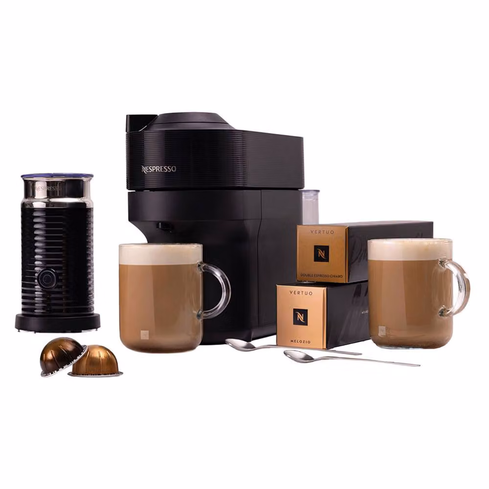 De'Longhi Nespresso Vertuo Pop Coffee Machine Bundle Pack in Black – 4