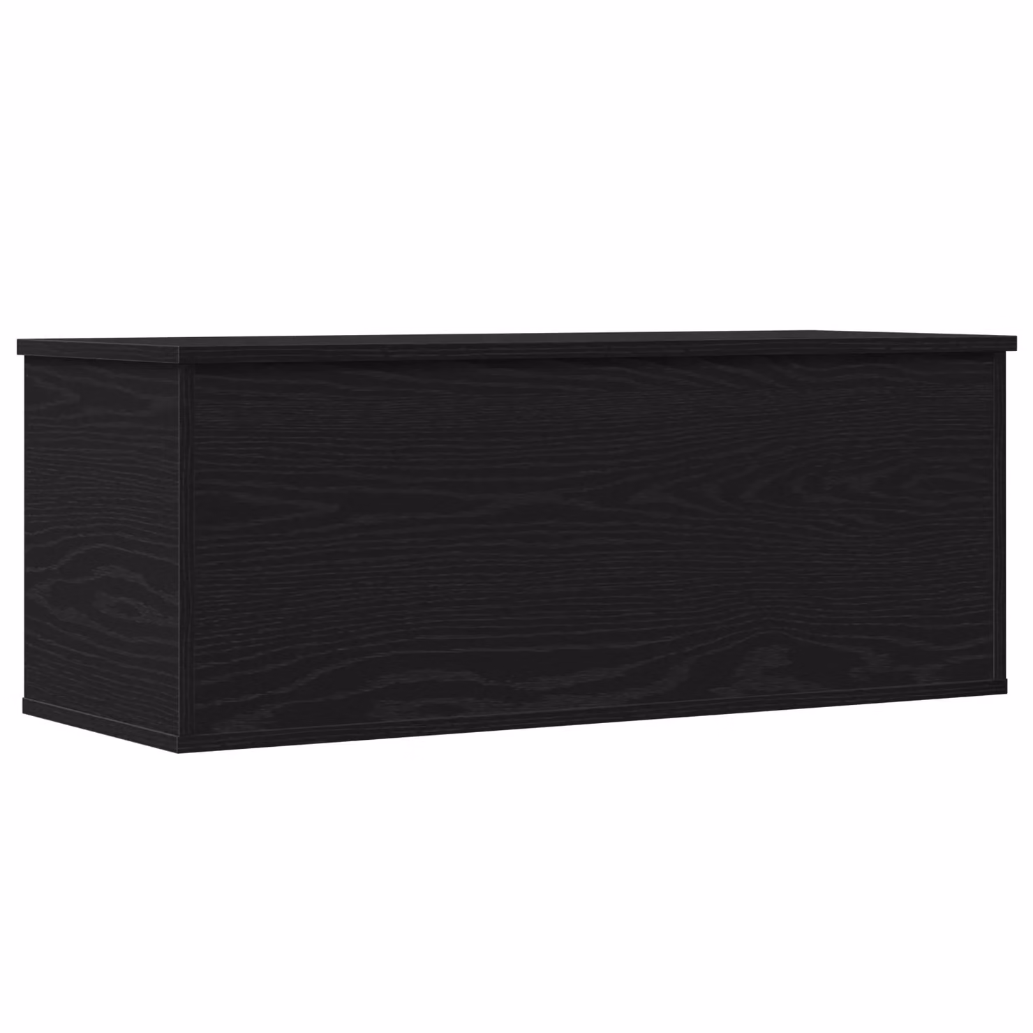 Berkfield Home Black Oak Storage Box in Engineered Wood, W/D/H: 90 x 35 x 35 cm – 2