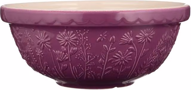 Rayware Mason Cash in The Meadow Daisy Earthenware Mixing Bowl, 2.7 Litre, Purple and Multicolour – 5