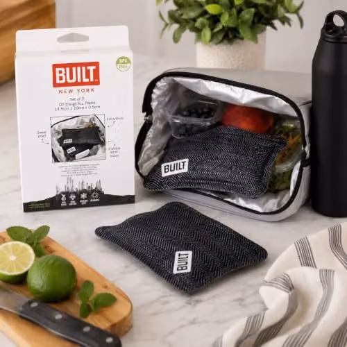 BUILT New York On-The-Go Gel Ice Packs, Set of 2, Black – 2