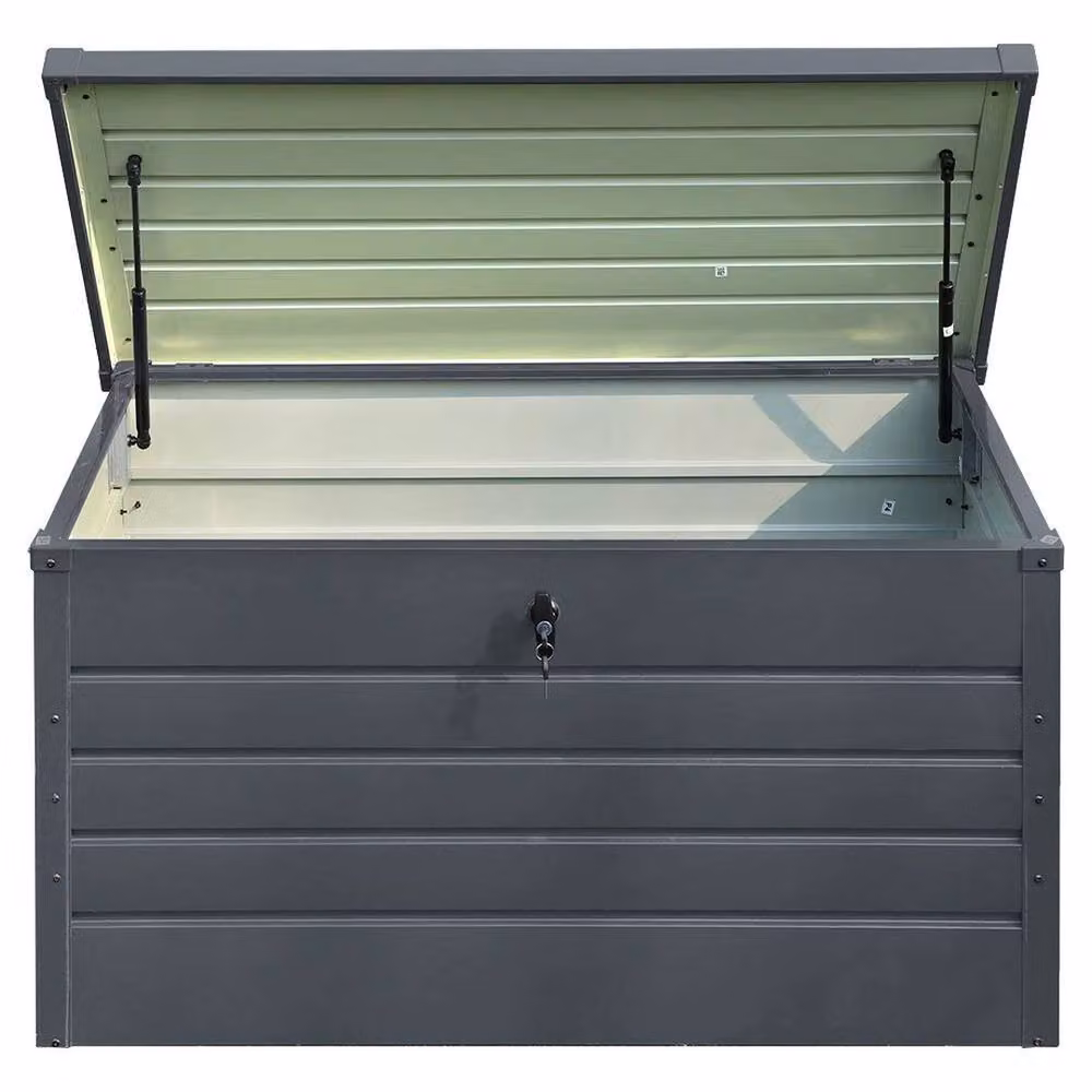 SPETLEK 350 L Metal Garden Storage Box in Grey – 3