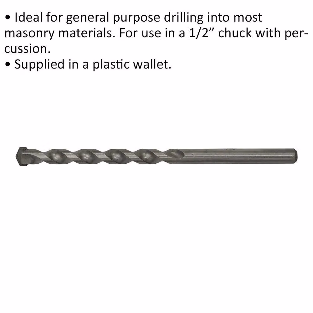 Loops Rotary Impact Masonry Drill Bit, Silver and Multicolour, Diameter: 10 mm, Length: 150 mm – 2
