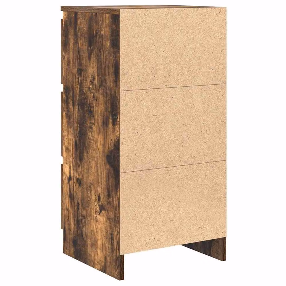 Berkfield Home Smoked Oak Sideboard in Brown, W/D/H: 37.5 x 35 x 76 cm – 3