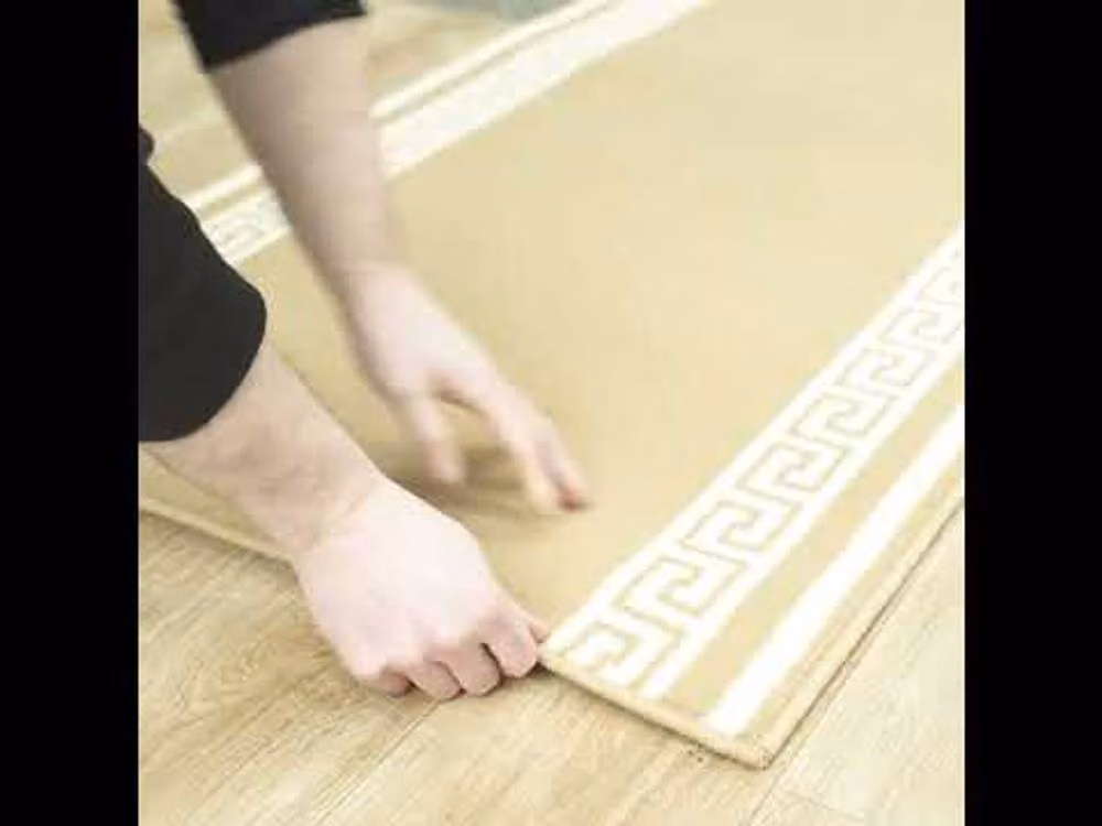 runrug Key Hallway Runner Rug in Beige, W: 100 cm, L: 180 cm – 4