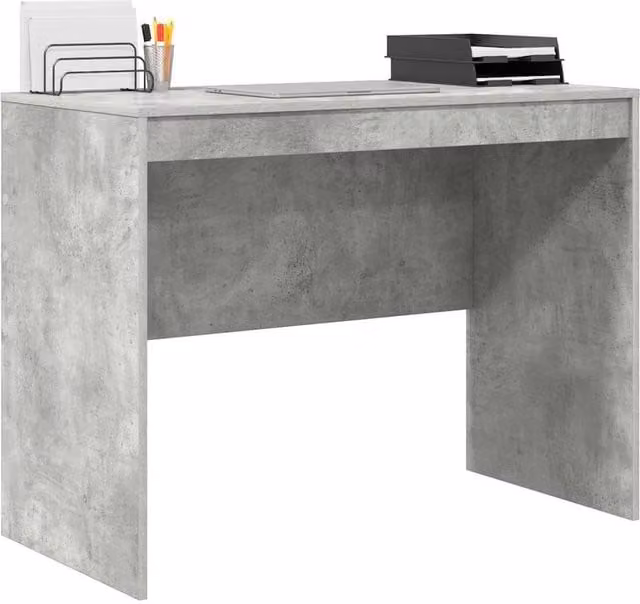 Berkfield Home Modern Writing Desk in Grey MDF, W/D/H: 100 x 50 x 76 cm – 1