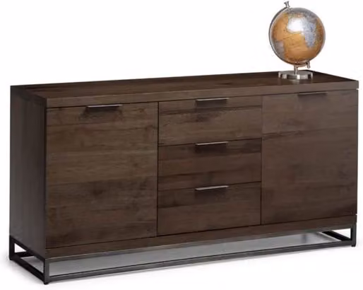 Julian Bowen Brooklyn Industrial Oak Wood and Metal Sideboard in Brown – 3