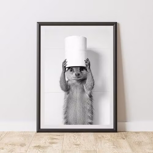 60 Second Makeover Mongoose Toilet Roll Animal Print Paper Poster, A3