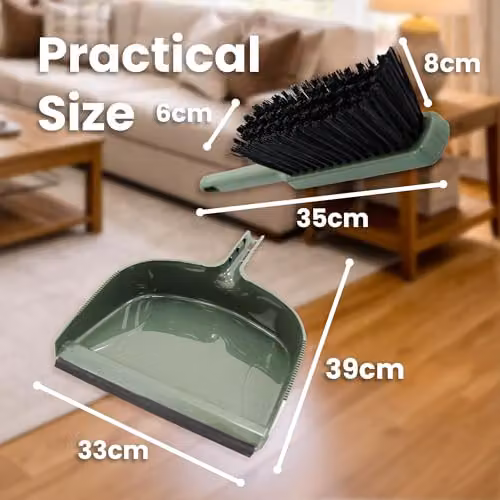 Libbi Lou Large Dustpan and Brush Set in Green – 4