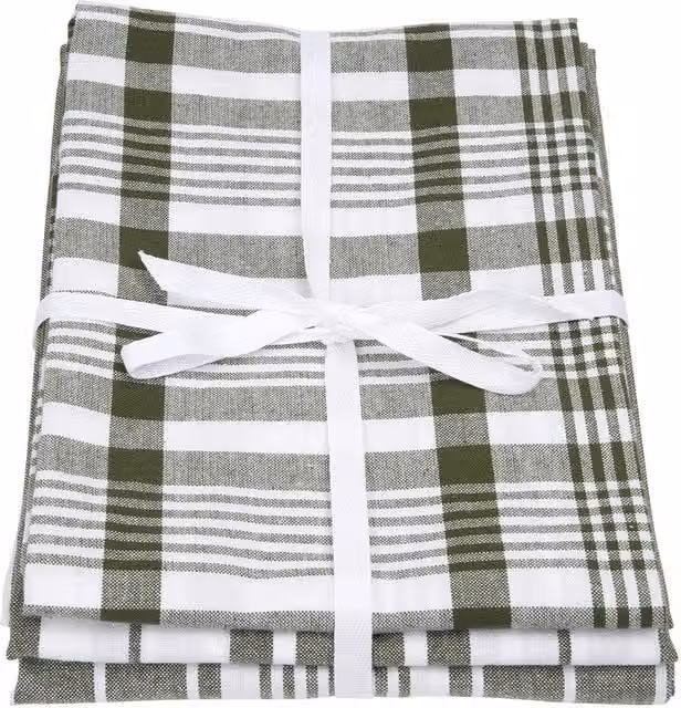 dexam Love Colour Set of 3 Extra-Large Tea Towels in Green and Multicolour