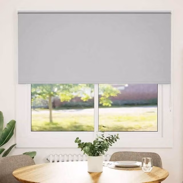 Berkfield Home Blackout Roller Blind in Grey, Thermal Insulating Polyester Fabric, W: 60 cm, H: 230 cm