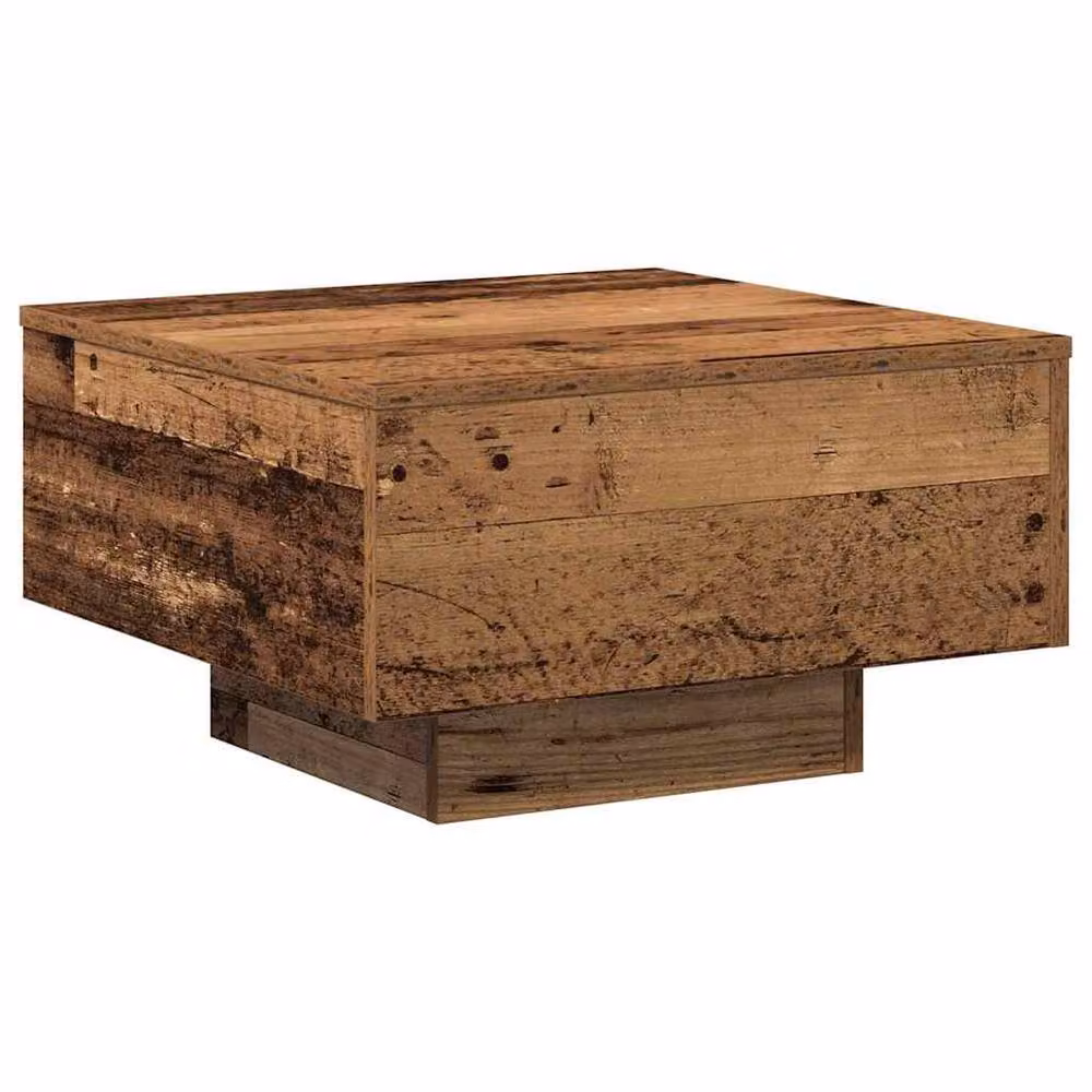 Berkfield Home Decorative Square Coffee Table in Brown Old Wood, W/D/H: 55 x 55 x 31 cm – 3