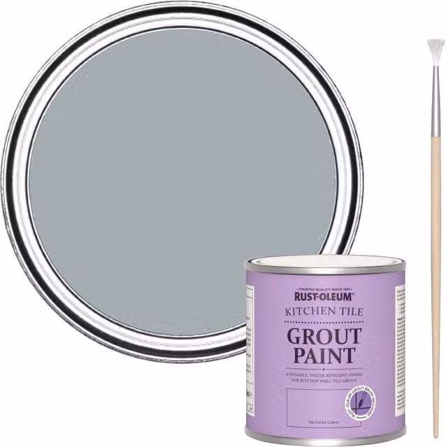Rust-Oleum Kitchen Grout Paint in Mineral Grey, 250 ml