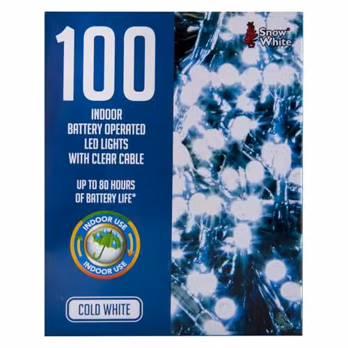 VFM e-Store Cool White Christmas String Lights with 100 Bulbs and 8m Length – 4
