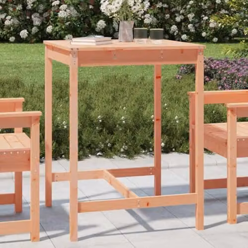 vidaXL Square Garden Table in Brown Solid Douglas Wood, W/D/H: 82.5 x 82.5 x 110 cm – 2