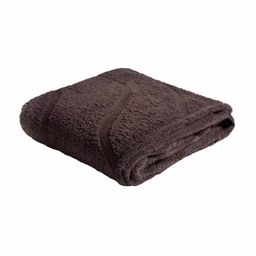 OHS Tufted Teddy Fleece Throw Blanket, Brown, W/D/H: 180 x 200 cm – 2