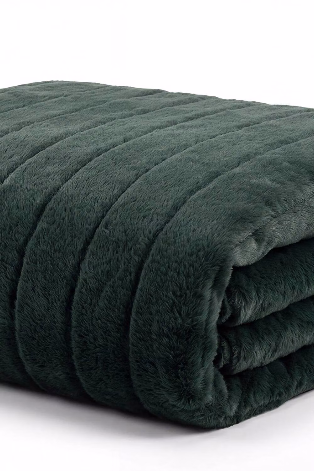 Deyongs Hockley Supersoft Faux Quilted Throw in Green, W: 130 cm, D: 150 cm – 3