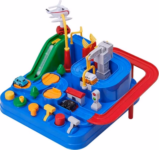 Kidkid Vehicle Race Track Playset with Motor in Blue and Multicolour