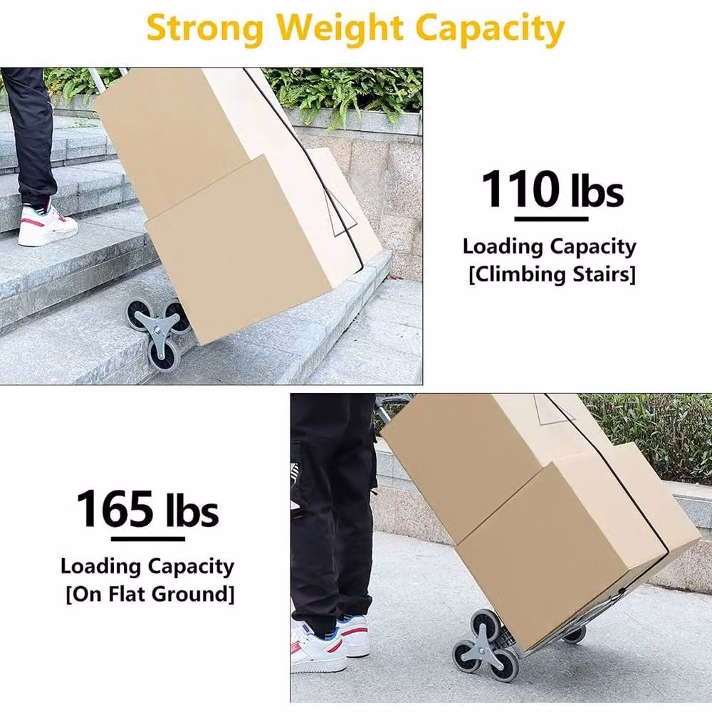 Kelvenix Heavy Duty Folding Sack Truck in Silver Aluminium, W: 52 cm, H: 1000 cm – 5